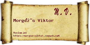 Morgós Viktor névjegykártya