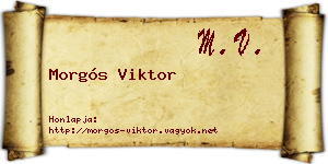 Morgós Viktor névjegykártya